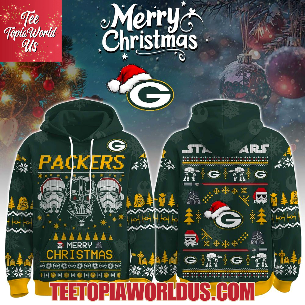 Unisex Packers Merry Christmas The Force Edition Hoodie Unisex Packers Merry Christmas The Force Edition Hoodie
