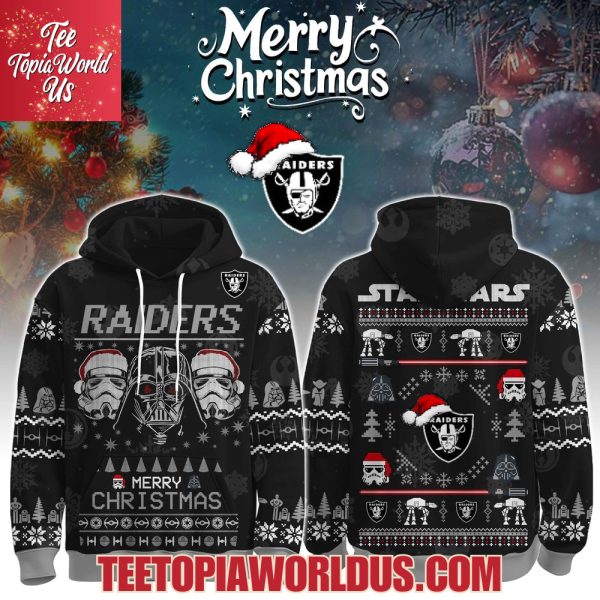 Unisex Raiders Merry Christmas The Force Edition Hoodie