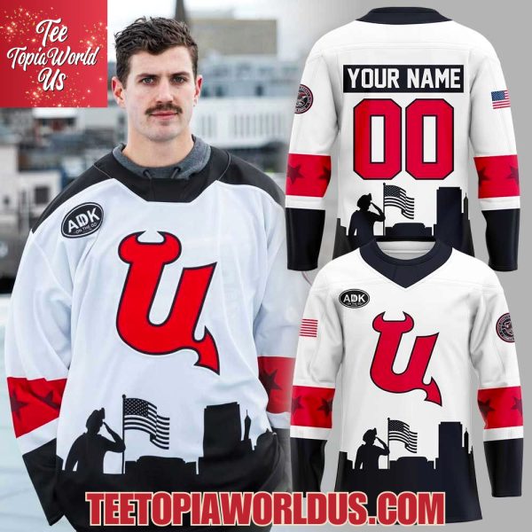 Utica Comets Veterans Day Game Uniform Hockey Jersey
