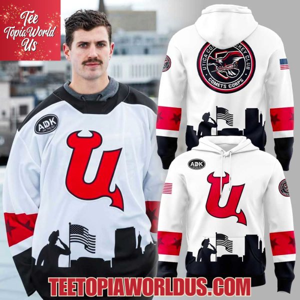 Utica Comets Veterans Day Game Uniform Hoodie