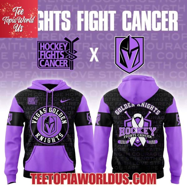 Vegas Golden Knights Hockey Fights Cancer Hoodie