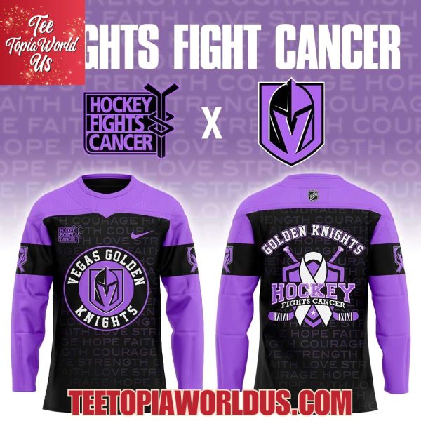 Vegas Golden Knights Hockey Fights Cancer Jersey